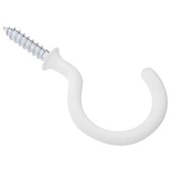 National Hardware® 1-1/2" White Vinyl-Coated Cup Hook - 2 Pack