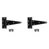 National Hardware® 8" Black Gate T-Hinge - 2 Pack