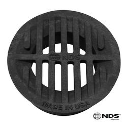 DG3RFB - 3 inch Plastic Round Flat Drainage Grate - Black