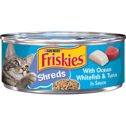 Friskies Savory Shreds with Ocean Whitefish Tuna in Sauce Wet