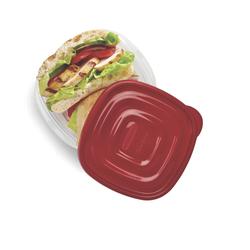 Rubbermaid TakeAlongs 3.7-Cup Divided Rectangle Food Storage (Pack of 2  sets)