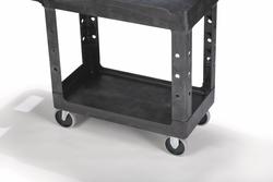 Rubbermaid 500 lb. Capacity Heavy-Duty Utility Cart, Two-Shelf, 25.9 in. x  45.2 in. x 32.2 in., Black at Tractor Supply Co.