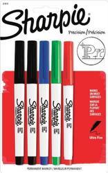 Sharpie Ultra Fine Point Permanent Markers 5/Pkg-Red, Blue, Green