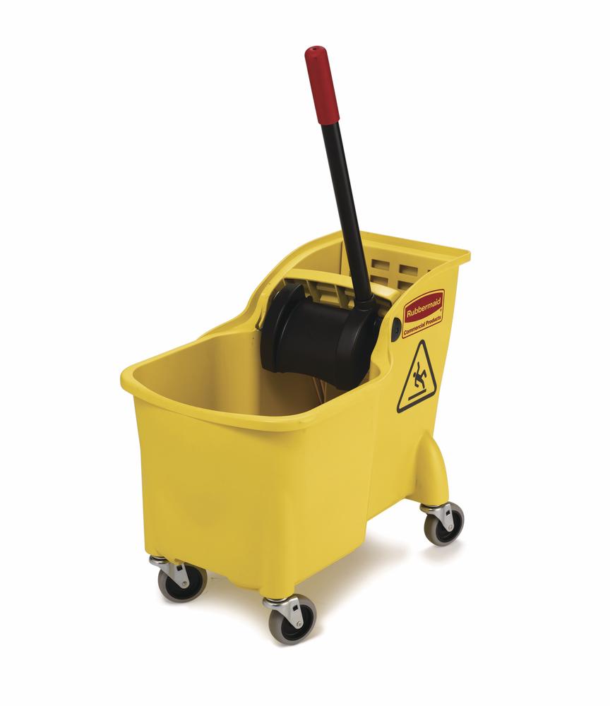 Rubbermaid® Commercial Tandem™ 31-Quart Yellow Bucket & Mop Wringer