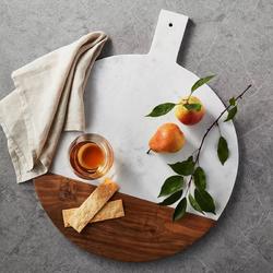 Resafy Acacia Wood & Marble Cutting Board,Butcher Block Chopping Board