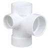 NIBCO® 4" Hub DWV PVC 90-Degree Sanitary Tee with 2" Side Outlet