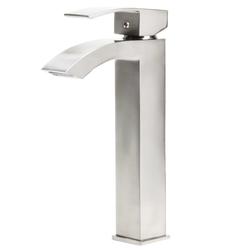 Novatto® Steger One-Handle Brushed Nickel Waterfall Vessel Faucet at ...