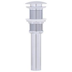 Novatto Push Button Bathroom Sink Drain without Overflow in Chrome at ...