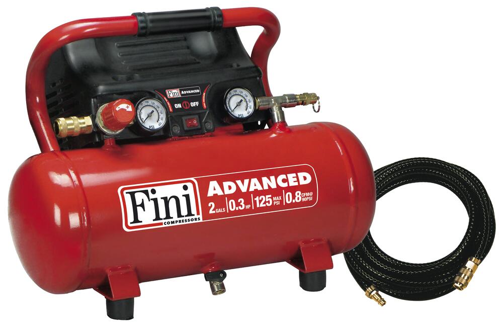 Fini Advanced™ 2-Gallon 125 PSI Portable Electric Hot Dog Air Compressor Fini Advanced™ 2-Gallon 125 PSI Portable Electric Hot Dog Air Compressor