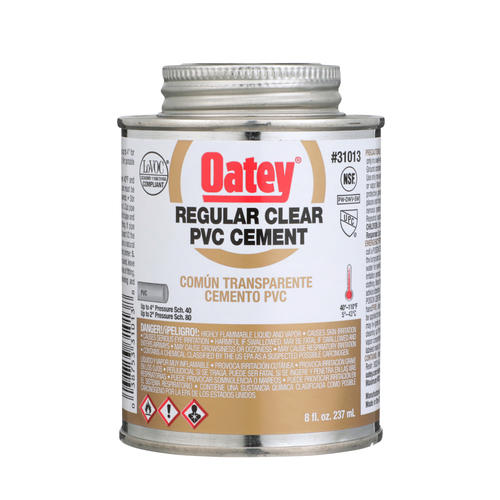 Oatey® PVC Regular Clear Cement - 8 oz.