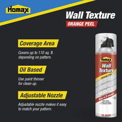 Homax Orange Peel Oil Based Drywall Spray Texture - 20 oz aerosol can