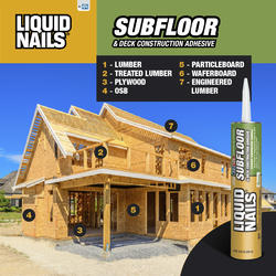 Liquid nails deals subfloor