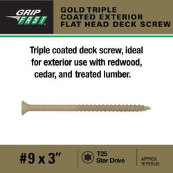 2-lbs Hillman #8 X 1-1/2\" Brown Square Drive Exterior Deck Screws Free...