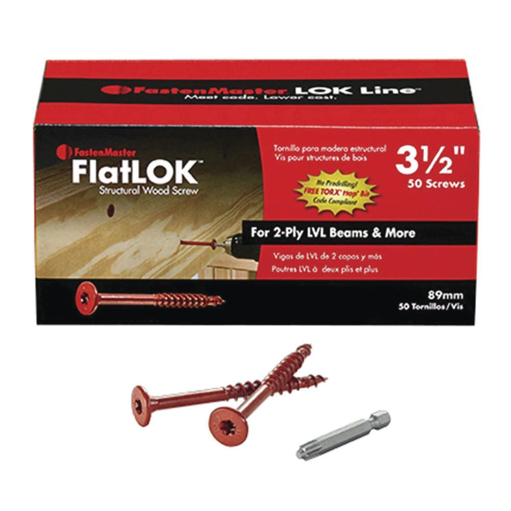 HeadLOK 3/16 in. 2-7/8 in. Star Drive, Flat Head Heavy Duty Wood Deck Screws (50-Pack) HeadLOK 3/16 in. 2-7/8 in. Star Drive, Flat Head Heavy Duty Wood Deck Screws (50-Pack)