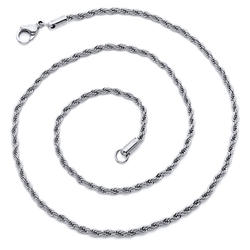 Oravo 2 mm Stainless Steel Rope Chain Necklace at Menards®
