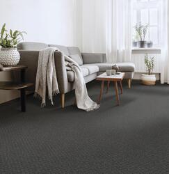 Orion Carpet Tuscany Smoke Grey Level Loop Carpet 12 ft. Wide at