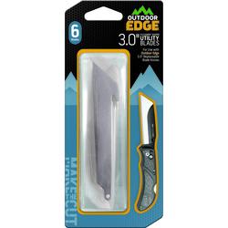 Outdoor Edge RazorSafe Stainless Steel Utility Razor Blade(6-Pack) in the  Replacement Utility Blades department at