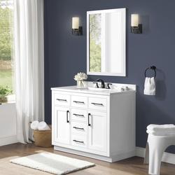 Ove Decors Athea 42 W x 22 D Freestanding Bathroom Vanity with Double  Sink, Pure White