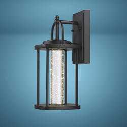 Patriot Lighting® Shelley Matte Black Integrated LED Outdoor Wall Light at  Menards®