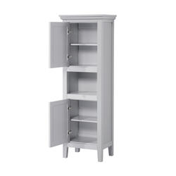 OVE Decors Carina 20''W x 14-1/2"D x 60"H Dove Gray Linen Cabinet at ...