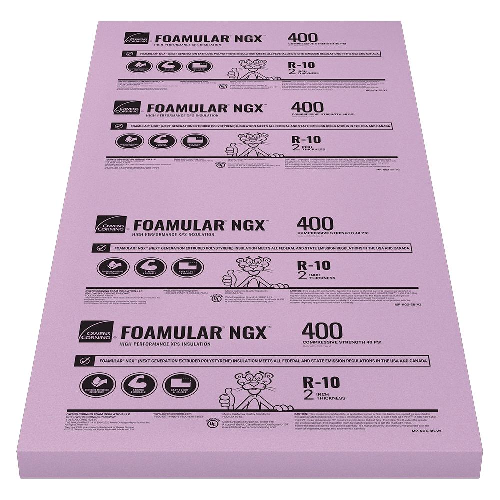 Owens Corning® FOAMULAR® 400 (40 psi) R-10 Extruded Polystyrene Foam Board Insulation 2 Owens Corning® FOAMULAR® 400 (40 psi) R-10 Extruded Polystyrene Foam Board Insulation 2