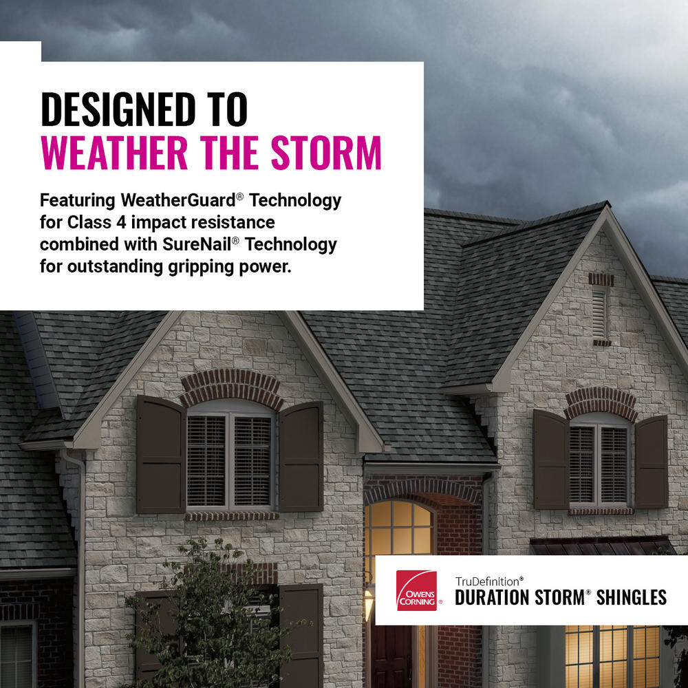 Owens Corning® TruDefinition® Duration STORM® Teak Impact-Resistant Roofing Shingles (32.8 sq. ft.)