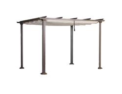 Toulon 12' x 10' Steel Pergola with Retractable Roof Canopy