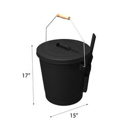 Open Hearth Fireplace Ash Bucket with Shovel at Menards®