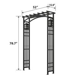 Enchanted Garden 78H x 52W Black Mission Arbor at Menards®