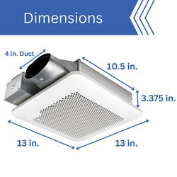 Panasonic® Whisper Slim™ 100 CFM Ceiling Exhaust Bath Fan at Menards®
