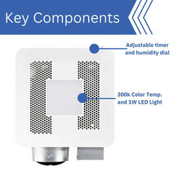 Panasonic® Whisper Slim™ 80 CFM Universal Exhaust Bath Fan at Menards®