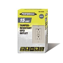 Performax™ 15-Amp Tamper Resistant Ivory GFCI Outlet at Menards®