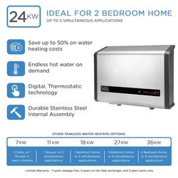 BLACK+DECKER 24 kW Self-Modulating 4.68 GPM Electric Tankless