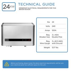 BLACK+DECKER 24 kW 4.65 GPM Residential Electric Tankless Water