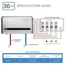 BLACK+DECKER 11 kW Self-Modulating 2.35 GPM Electric Tankless Water He –  The Garage Outfitter