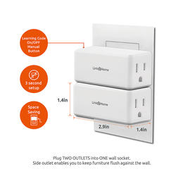 Link2Home Wireless Indoor Remote Control Outlet Switch with Countdown Timer and