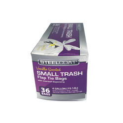 Steelcoat® Vanilla 4 Gallon Flap Tie Trash Bags - 36 count at Menards®