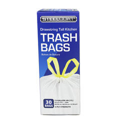 Steelcoat® 13 Gallon Flap Tie Trash Bags - 50 count at Menards®