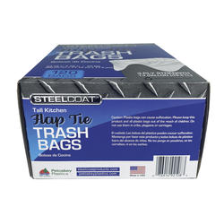 Steelcoat® 45 Gallon Flap Tie Recycling Trash Bags - 30 count at