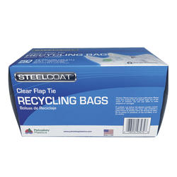 Heritage 44-Gallons Clear Outdoor Polypropylene Can Flap Tie Trash Bag  (50-Count) in the Trash Bags department at