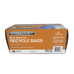 Steelcoat® 39 Gallon Blue Recycling Trash Bags - 12 count at Menards®