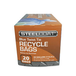 Steelcoat® 30 Gallon Blue Recycling Trash Bags - 20 count at Menards®