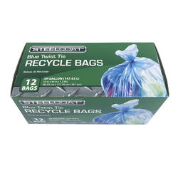 Steelcoat® 39 Gallon Blue Recycling Trash Bags - 12 count at Menards®