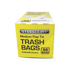 Max-Tough 8 Gallon Flap Tie Home/Office Waste Basket Star-Seal Trash Bags  (130 Count)