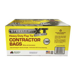 Steelcoat® 55 Gallon Flap Tie XT Contractor Bags - 15 count at Menards®