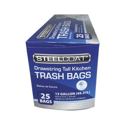 Steelcoat® 13 Gallon Flex Fresh Linen Drawstring Trash Bags - 25 count at  Menards®