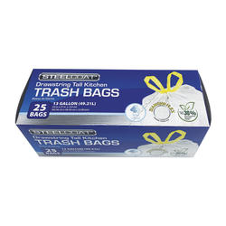 Steelcoat® 13 Gallon Flex Fresh Linen Drawstring Trash Bags - 25 count at  Menards®