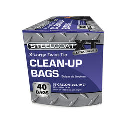 Steelcoat® 55 Gallon Flap Tie XT Contractor Bags - 15 count at Menards®