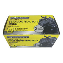 SteelCoat SteelCoat Black Contractor/Trash Bags 42 gallon 50ct