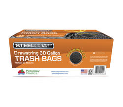 Steelcoat® 45 Gallon Flap Tie Recycling Trash Bags - 30 count at Menards®